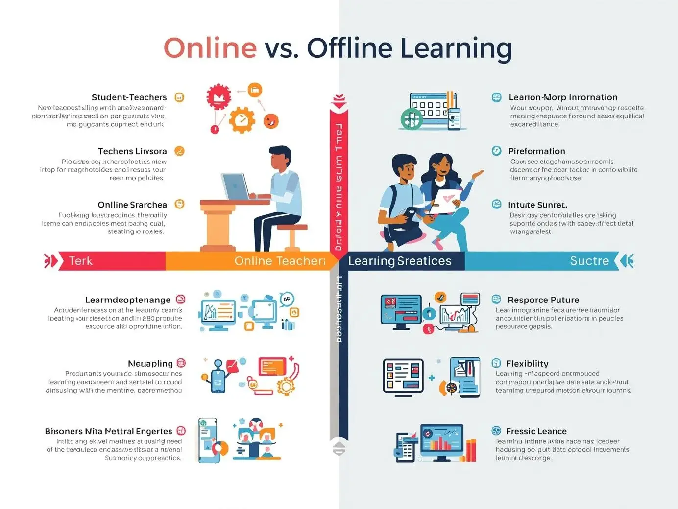 Online vs offline learning diagram Free vs Paid Cybersecurity Courses 2026