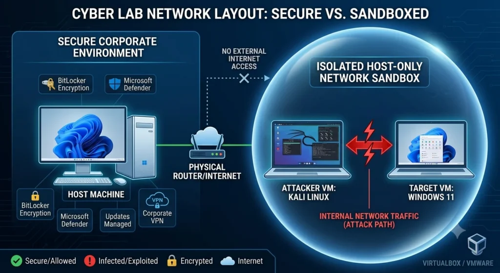 How to Build a Secure Cyber Lab on Windows 11 Using VMware